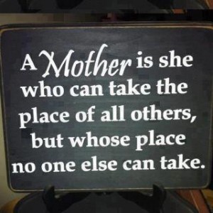 Noone can take Mother's place
