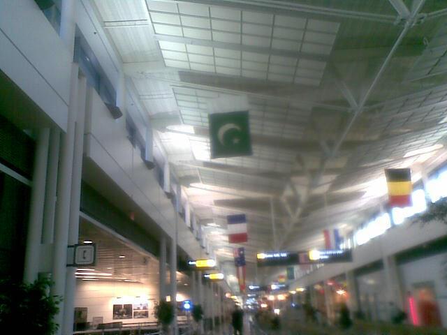 Pakistani flag at Dulles Airport, Washington D.C.