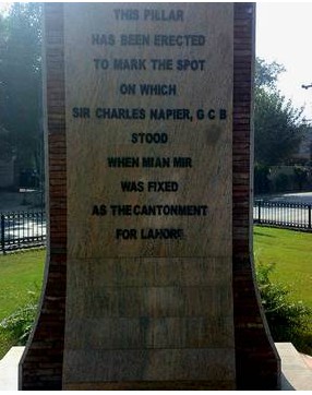 Pictures of Lahore; Photo of signpost of Mian Mir cantonment (Lahore Cantonment) - Photos of Lahore, Images of Lahore