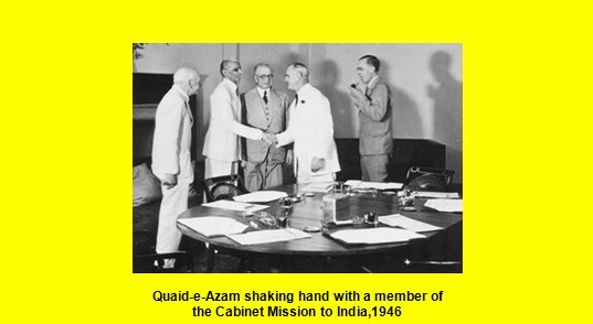 Photos of Quaid-e-Azam Muhammad Ali Jinnah - Quaid shaking hand with a member of the Cabinet Mission to India,1946 - Pics, Photos, Images of Jinnah Pics, Photos of Quaid-e-Azam Muhammad Ali Jinnah: Quaid shaking hand with a member of the Cabinet Mission to India,1946 - Photos, Images of Jinnah