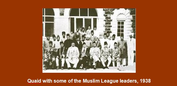 Photos of Quaid-e-Azam Muhammad Ali Jinnah - Quaid with some of the Muslim League leaders, 1938 - Pics, Photos of Jinnah Pics, Photos of Quaid-e-Azam Muhammad Ali Jinnah: Quaid with some of the Muslim League leaders, 1938 - Photos of Jinnah