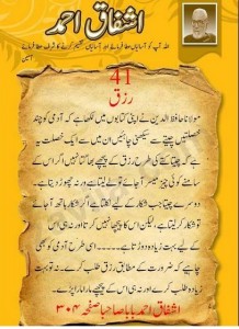 Sayings about Rizq - Ashfaq Ahmed about Rizq, Man should learn from Cheetah who doesn't run after the Rizq - Quotes about Rizq