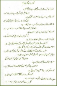 Status of a woman in Islamic Society