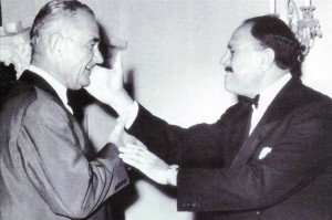 US President Lyndon B. Johnson Gets Friendly Slap from Ayub Khan, President of Pakistan (December 1965): Write a Creative Caption to Practice Caption-Writing for Contests