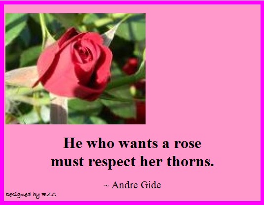 Best Women English Quotes: Andre Gide's Quote, One who wants a rose must respect her thorns - Famous Women Quotes - Best sayings about Women