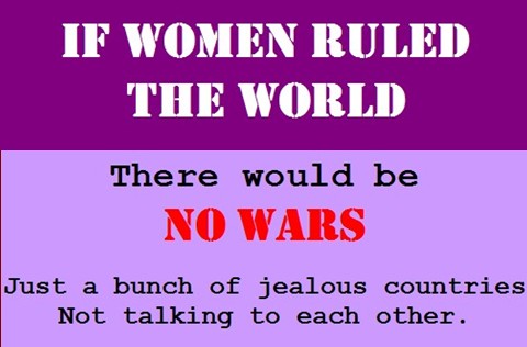 Best Women English Quotes: "If Women Ruled the World, there would be no Wars" - Best sayings about Women