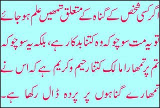 Inspiration Urdu - Allah has hidden your Sins - Golden words in URDU